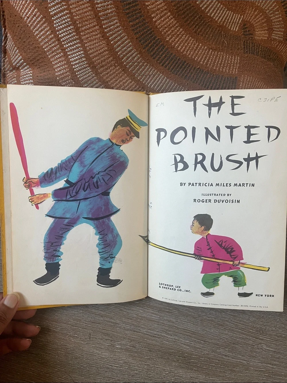 The Pointed Brush Yellow Hardcover Book by Patricia Miles Martin